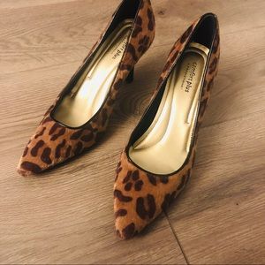 Leopard Calfhair Heels with Memoryfoam insoles